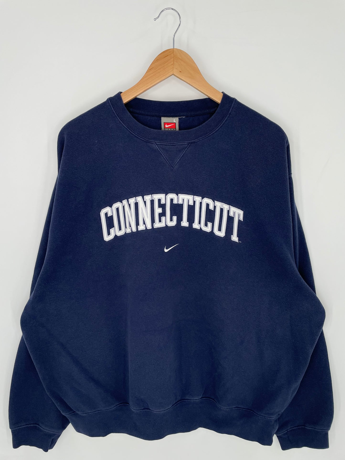 00' NIKE CONNECTICUT Size L College Sweat-shirt / K9802
