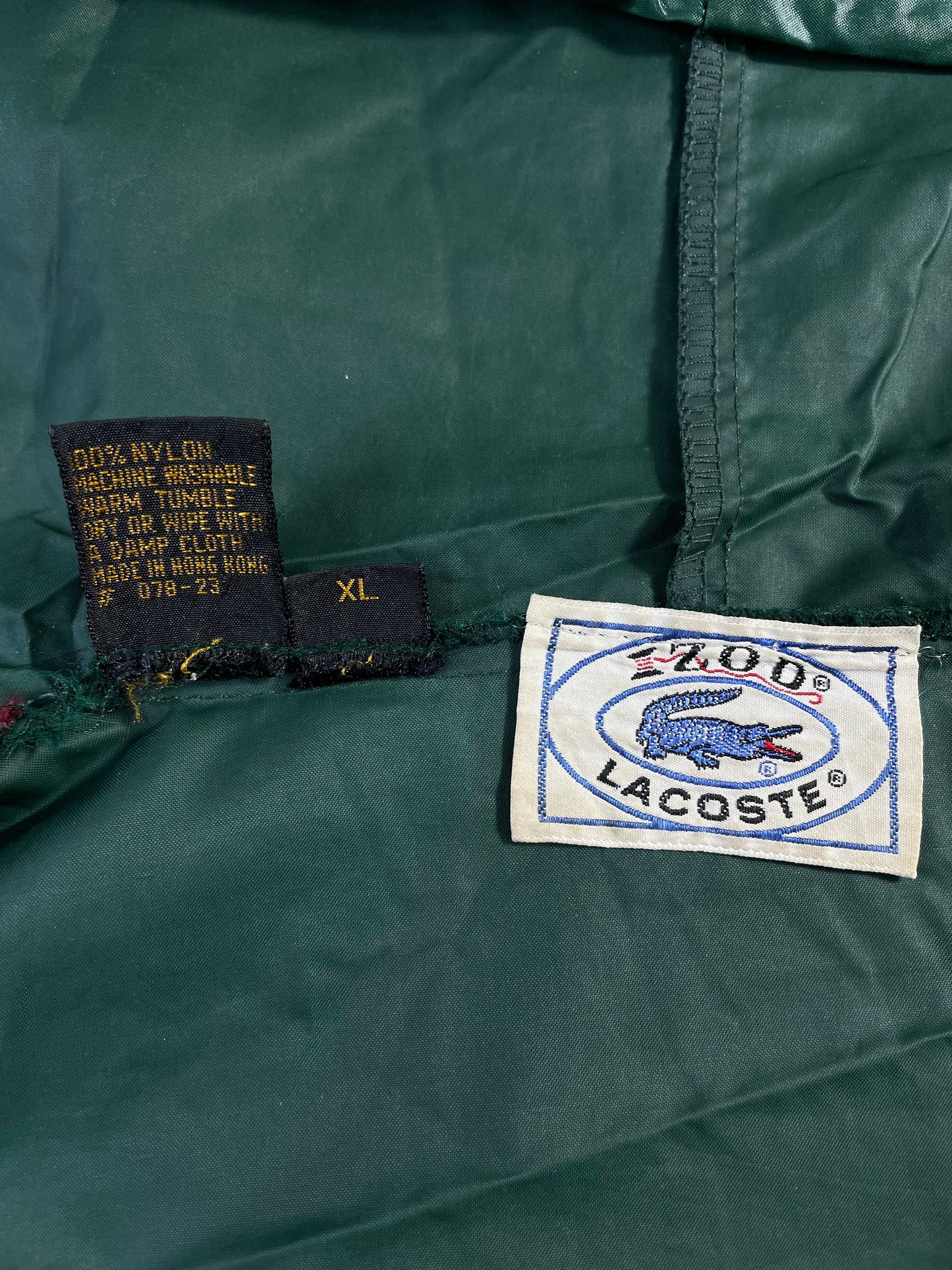 .80's IZOD LACOSTE Size XL Vintage Nylon Jacket / E1484N