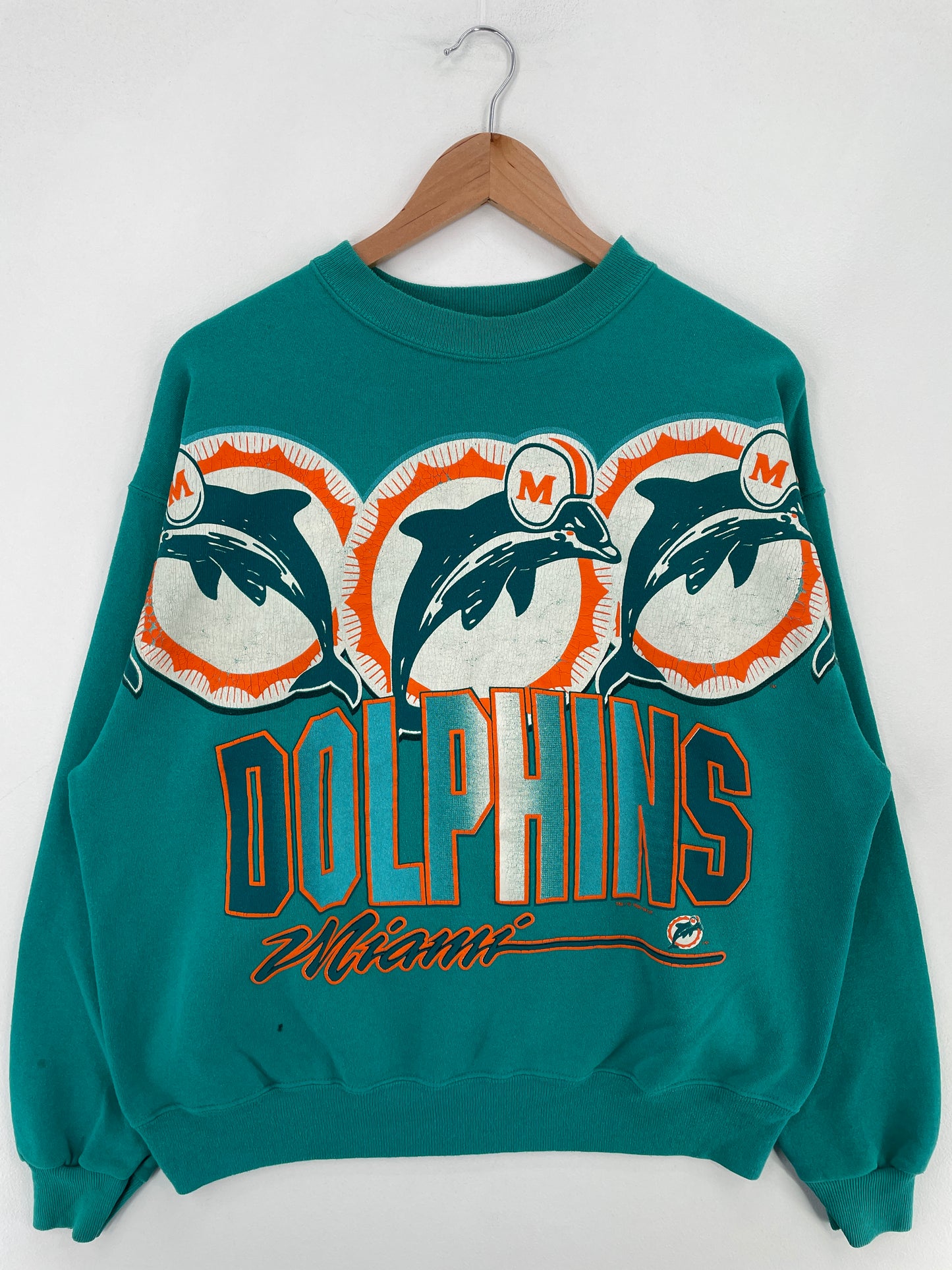 1996 MIAMI DOLPHINS Made in USA Size XL Vintage NFL Sweat-Shirt / E3972S