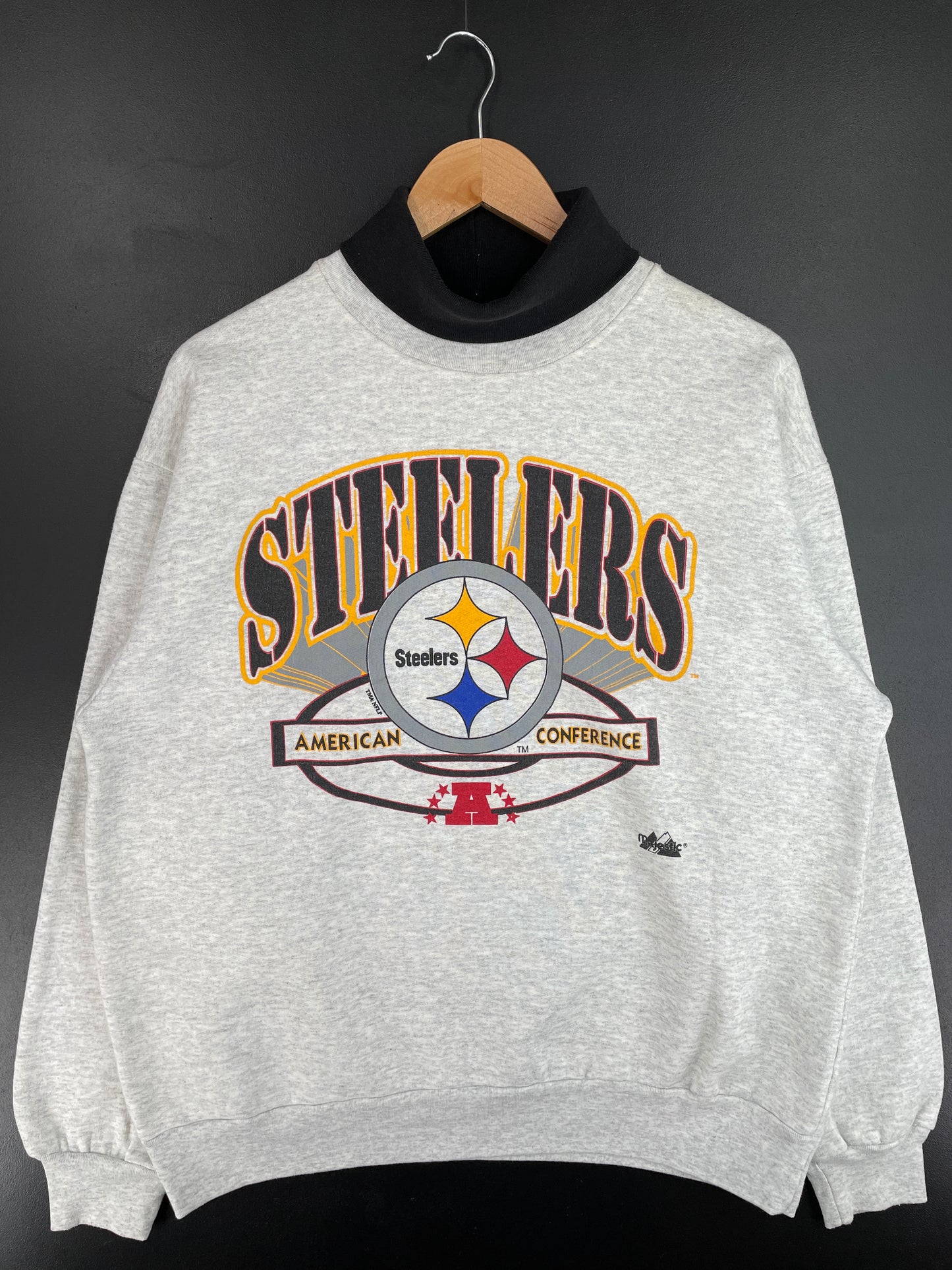 90's PITTSBURGH STEELERS Made in USA Size L Vintage NFL Sweat-Shirt / E4470S