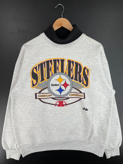90's PITTSBURGH STEELERS Made in USA Size L Vintage NFL Sweat-Shirt / E4470S