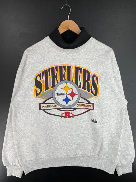 90's PITTSBURGH STEELERS Made in USA Size L Vintage NFL Sweat-Shirt / E4470S