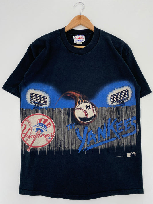 90’s NEW YORK YANKEES Made in USA Size M MLB T-Shirt / A3295