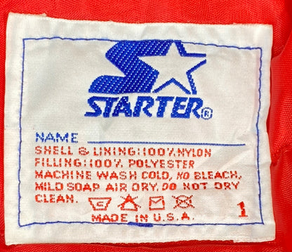 90's Starter x NBA CHICAGO BULLS Made in USA Vintage Padded Nylon Jacket / 5030