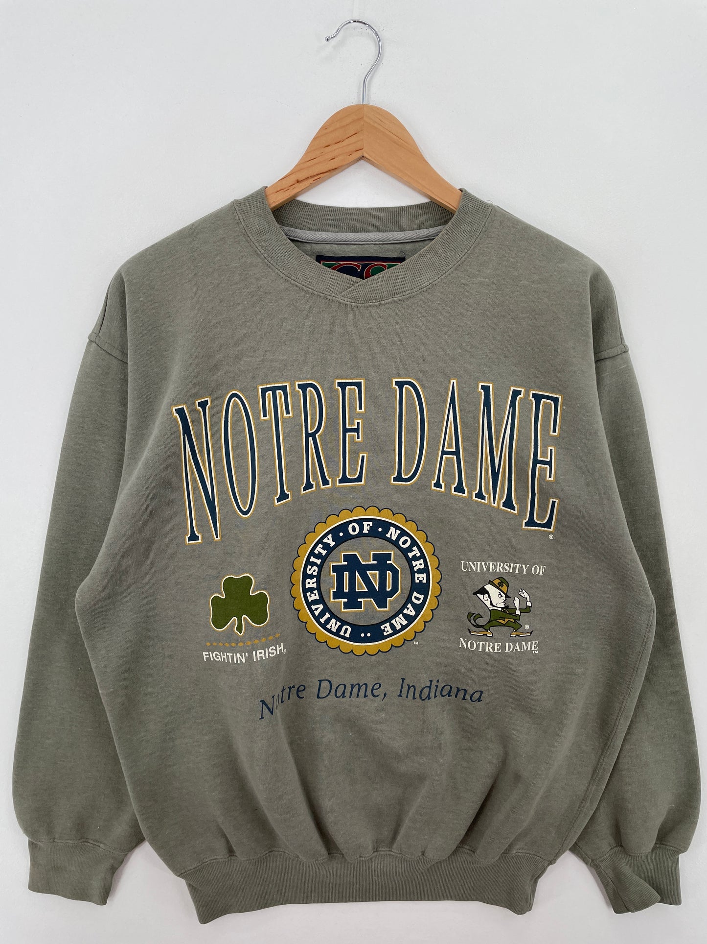 90's NOTRE DAME Size M Vintage College Sweat-Shirt / A6861