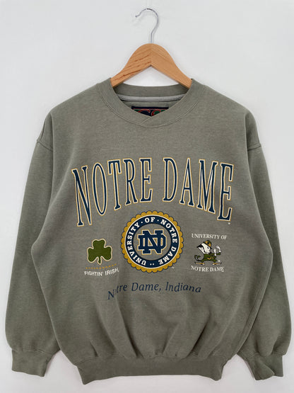 90's NOTRE DAME Size M Vintage College Sweat-Shirt / A6861