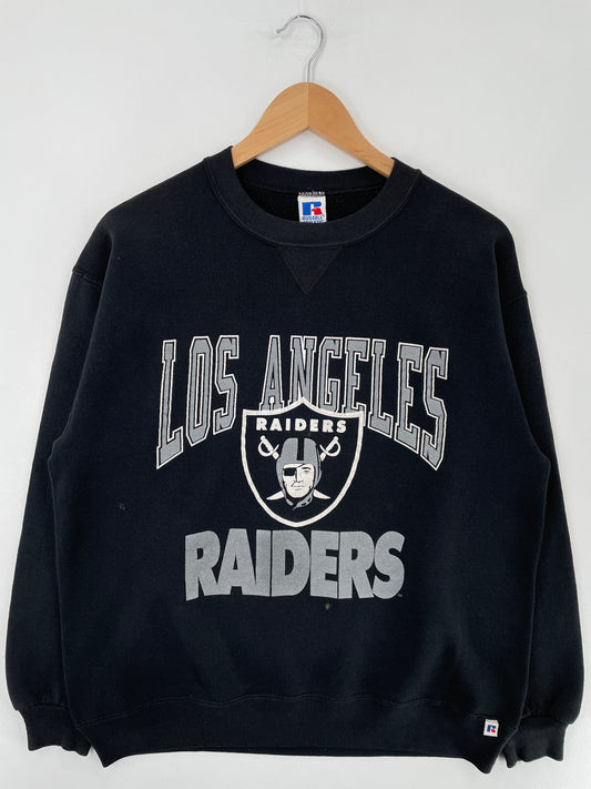 90's RUSSELL x LOS ANGELES RAIDERS Made in USA Size XL Vintage NFL Sweat-Shirt / E2604S