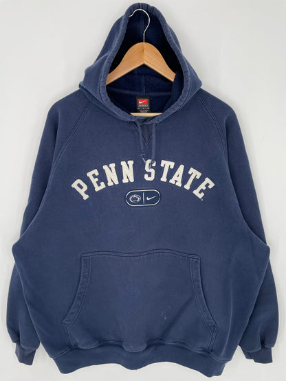 00' NIKE PENN STATE Size L Vintage Hoodie College Sweat-shirt / K8870