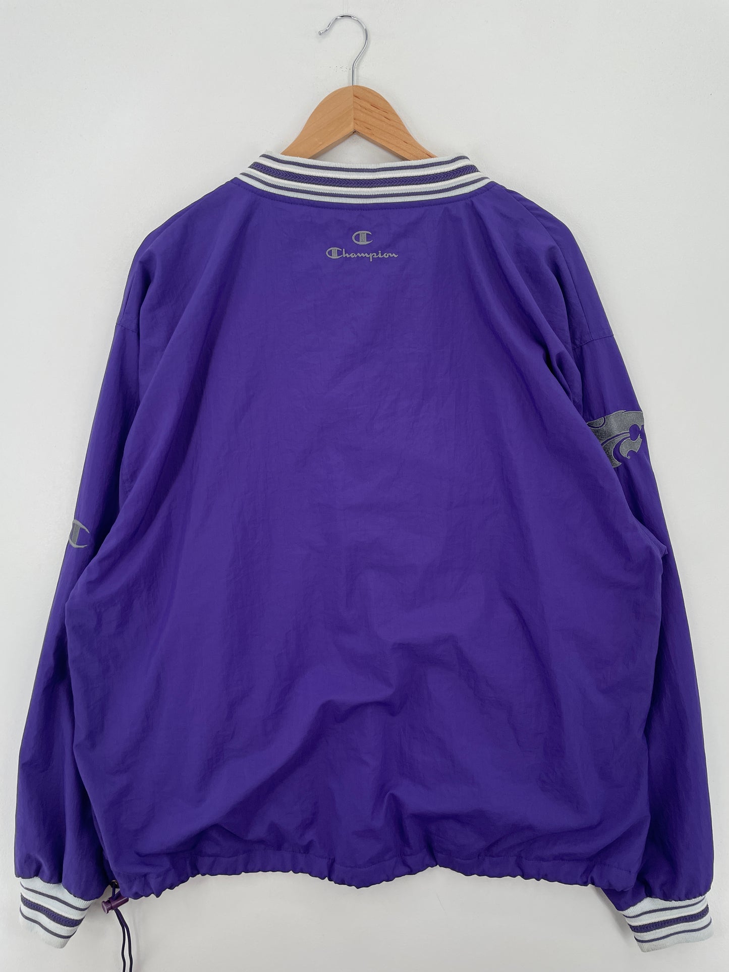 90's KANSAS STATE Size L Vintage College Nylon Jacket / A7171