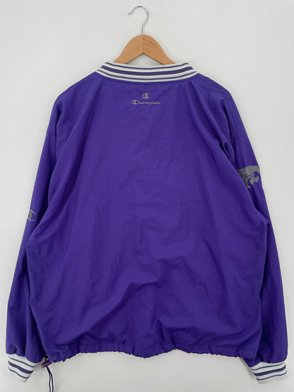 90's KANSAS STATE Size L Vintage College Nylon Jacket / A7171