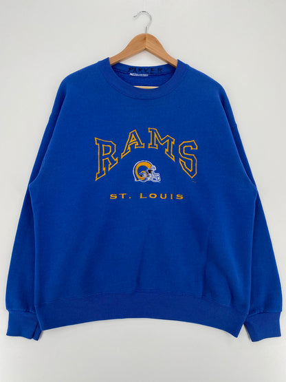 90's ST. LOUIS RAMS Size No Tag(Approx.XL) Vintage NFL Sweat-shirt / A2366