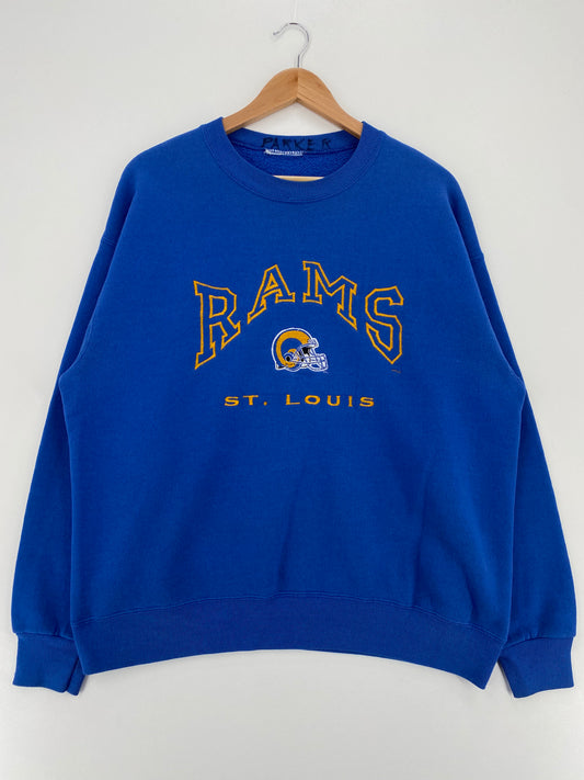 90's ST. LOUIS RAMS Size No Tag(Approx.XL) Vintage NFL Sweat-shirt / A2366
