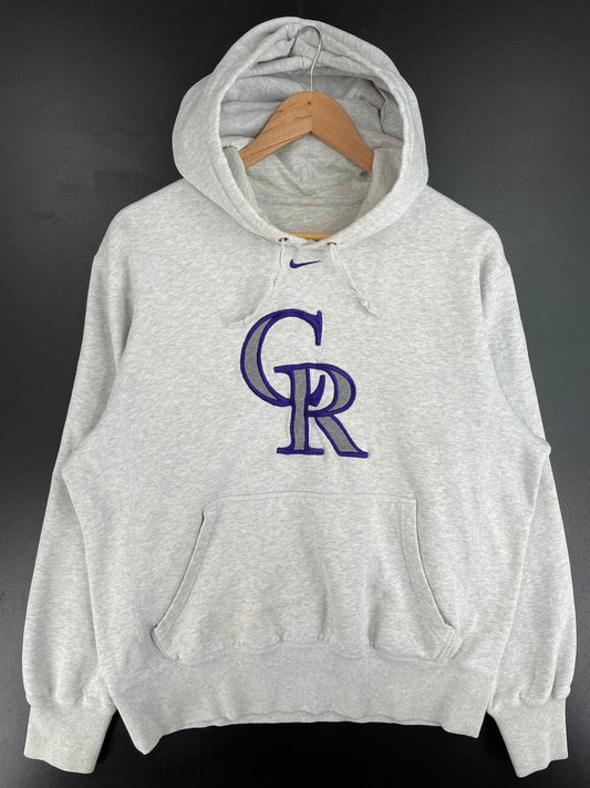 Vintage NIKE x COLORADO ROCKIES Size M Vintage MLB Hoodie Sweat-Shirt / E6046S