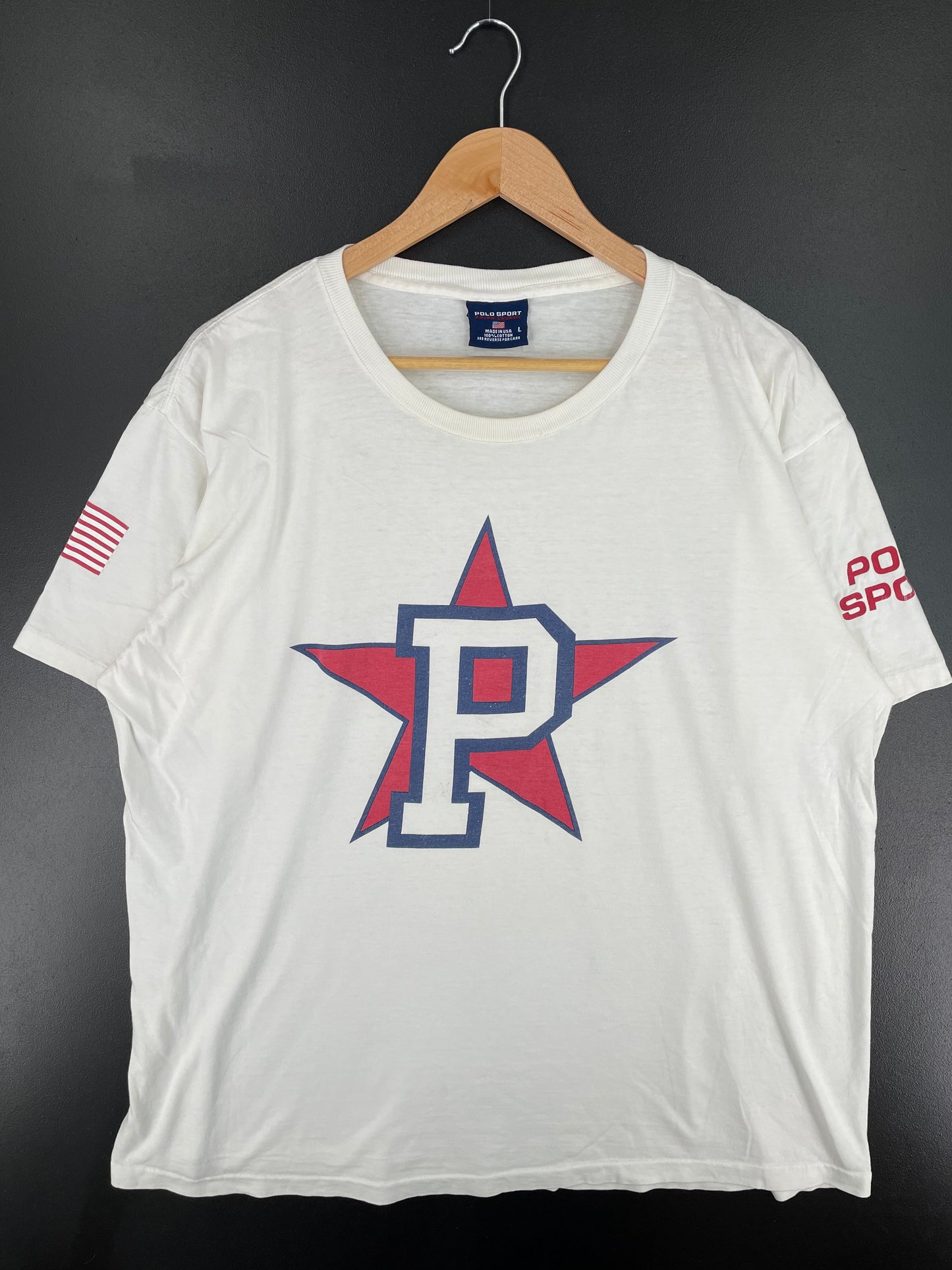 90's POLO SPORTS RALPH LAUREN Made in USA Size L Vintage T- Shirt / A1857