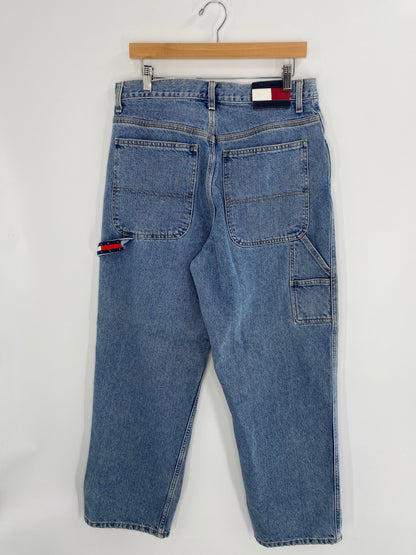 90's TOMMY JEANS Size W33xL29.5 Vintage Denim Pants / E1498P