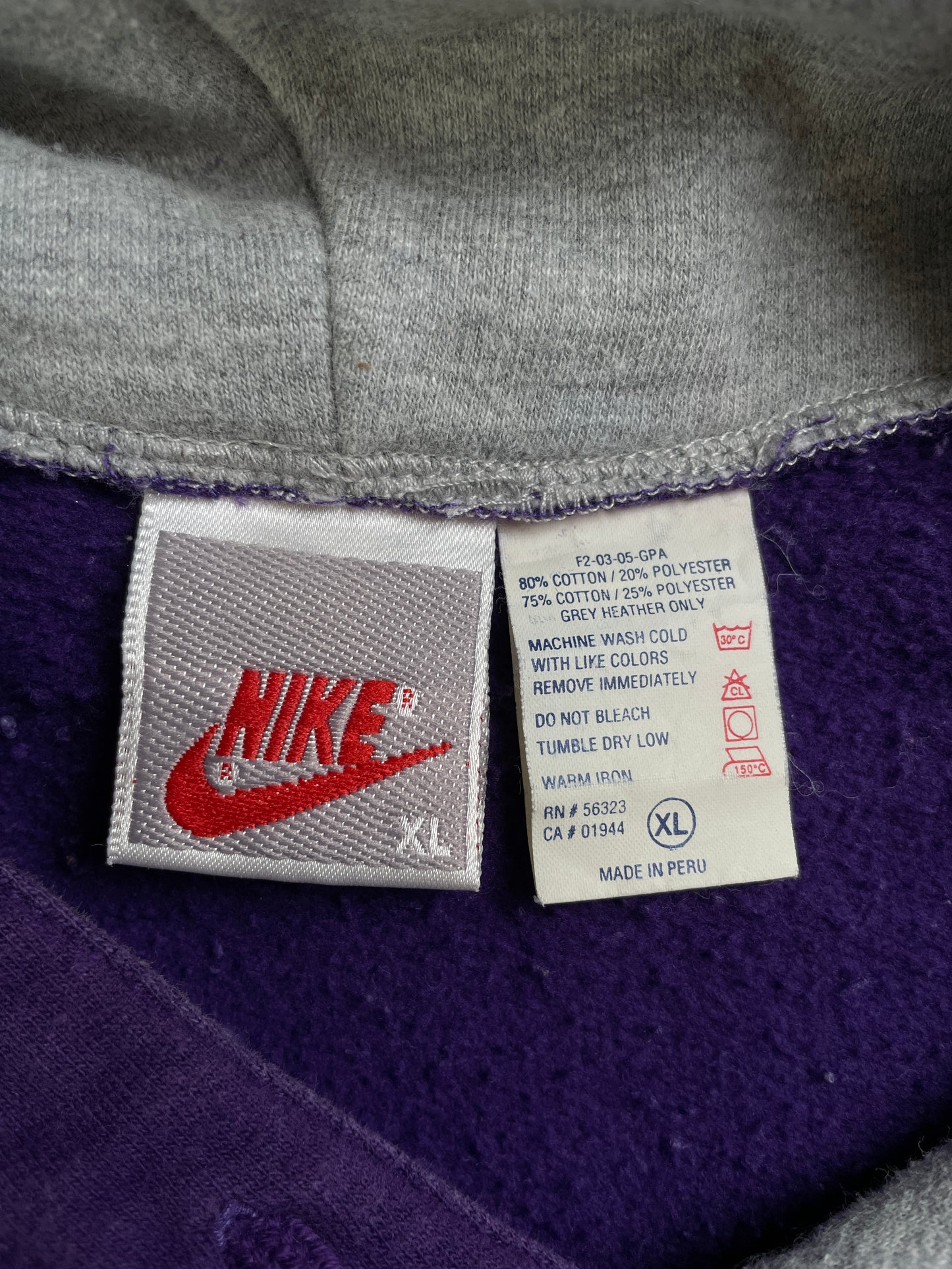 90's NIKE Silver Tag Size XL Vintage Hoodie Sweat-Shirt / A7885