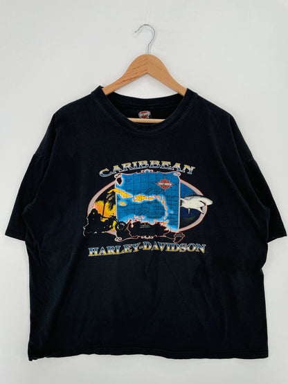 2002 HARLEY DAVIDSON CARIBBEAN Size XXL Vintage T-shirt / A7371