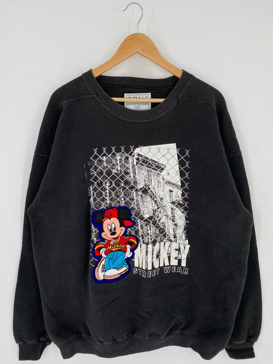 90’s DISNEY MICKEY Size XL Vintage Sweat-shirt / K7034