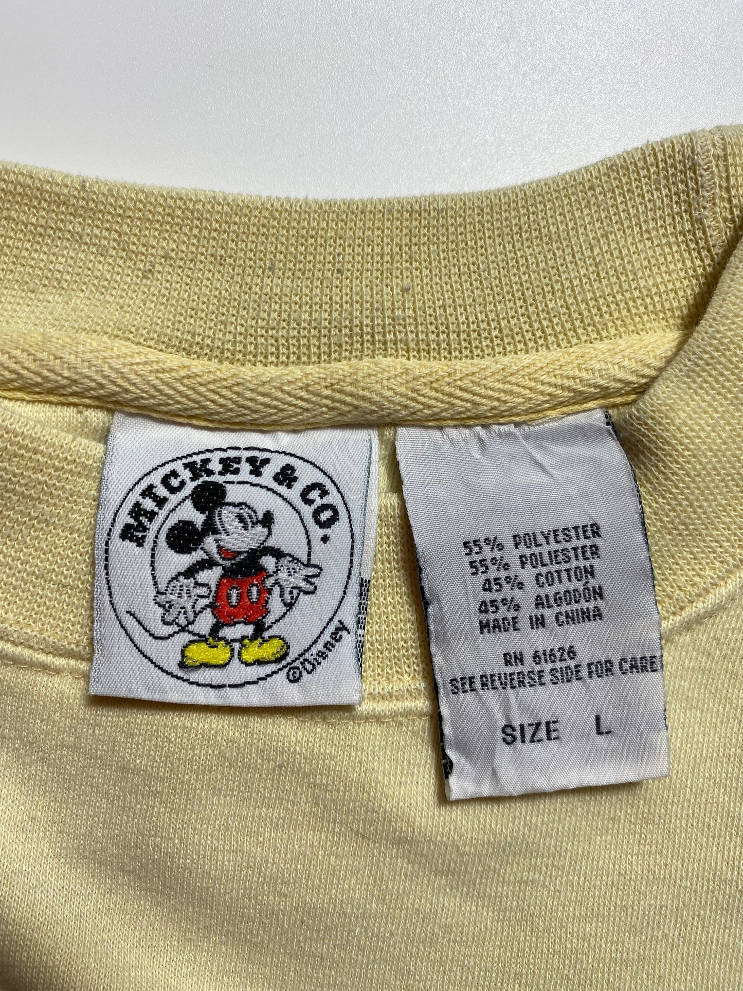 90's DISNEY MICKEY Size L Vintage Sweat-shirt / A7361