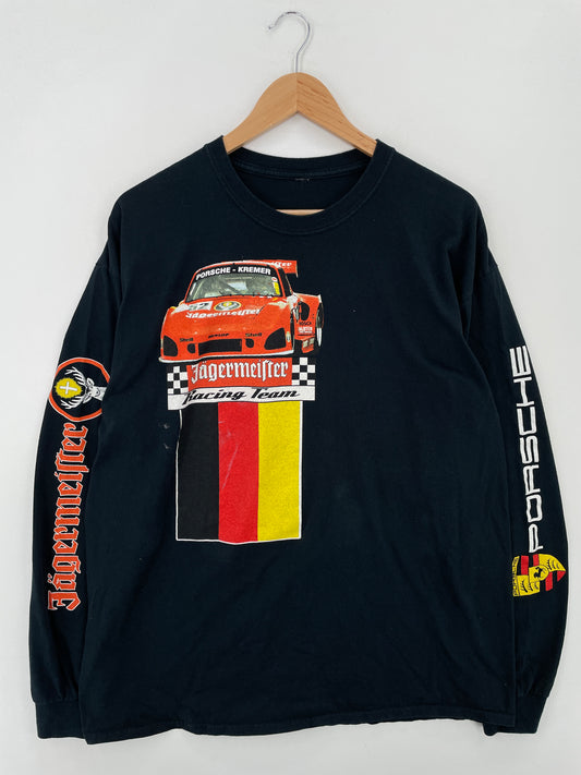 Vintage PORSCHE Size Approx.XL long Sleeve T-shirt / A7372
