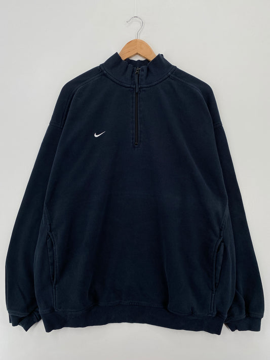 00' NIKE MINI SWOOSH Size XL Vintage Half Zip Sweat Shirts / A7256