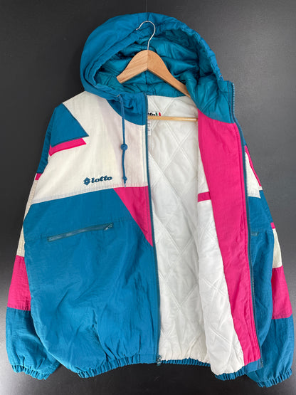 Vintage LOTTO Size L Padded Nylon Jacket / E858