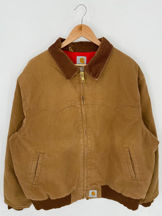 Vintage CARHARTT Size XXL Zip-up Sweat-shirt Jacket / K7984