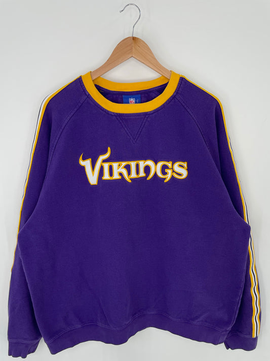 Vintage MINNESOTA VIKINGS Size XL Vintage NFL Sweat-Shirts/ K8481