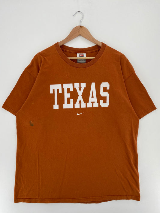 00' NIKE TEXAS LONGHORNS Size XL Vintage College T-Shirts / A2379