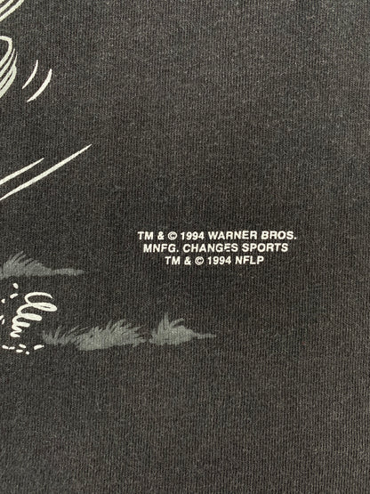 1994 LOONEY TUNES TAZ x NEW ORLEANS SAINTS Size No Tag(Approx.XL) Vintage NFL T-Shirt / A1974