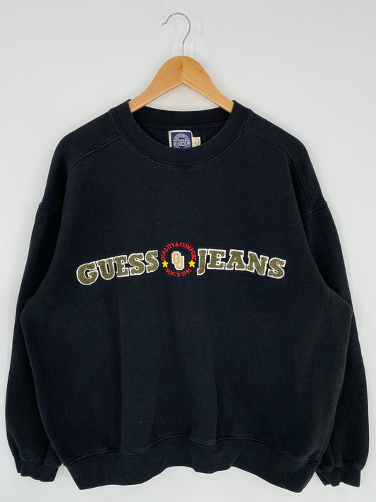 Vintage GUESS Size XL Zip Up Sweat-shirt  / K7185