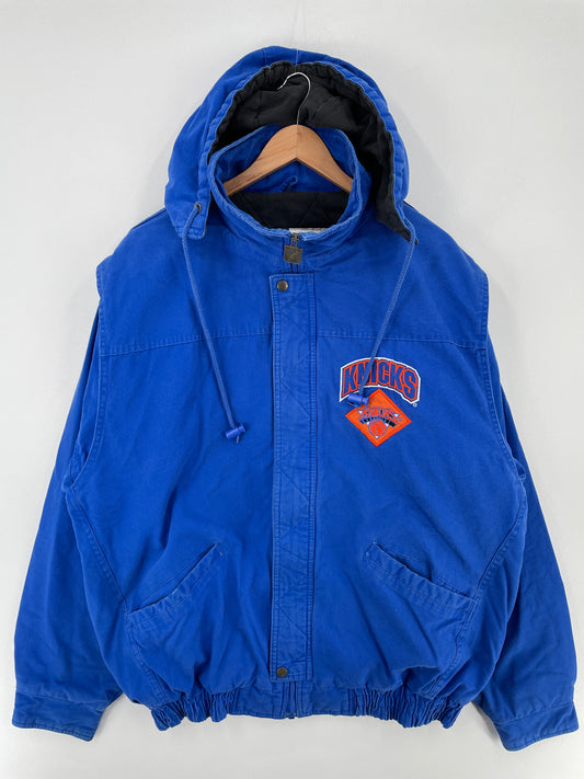 90’s NEW YORK KNICKS Size XL NBA Cotton Jacket / A9752