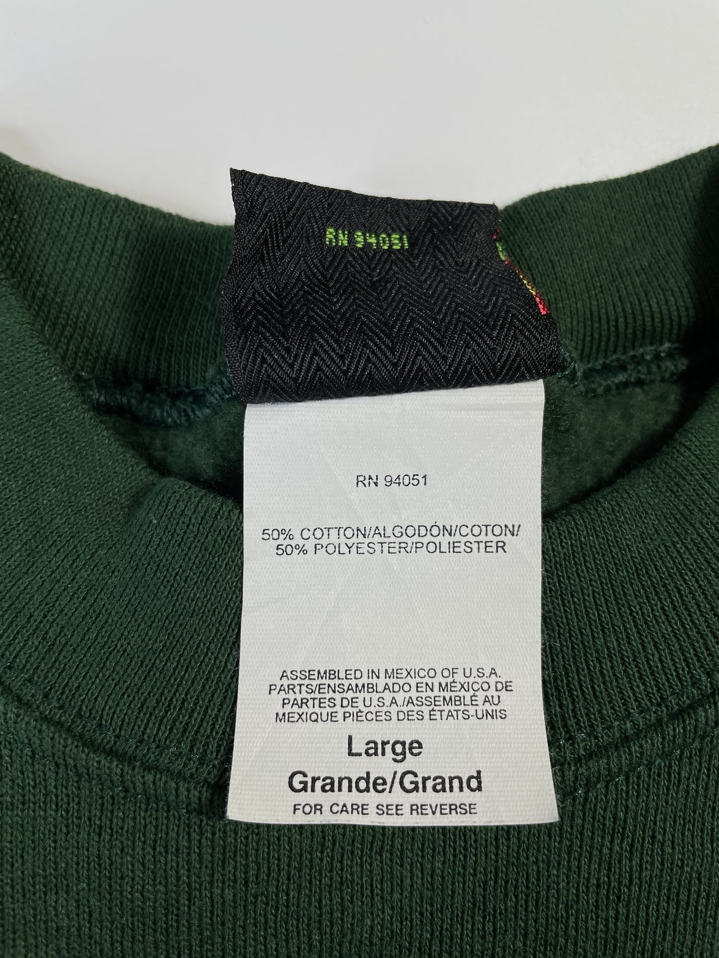 90’s WHITE TALE Made in USA Size L Vintage Animal Sweat-Shirt / E1374S