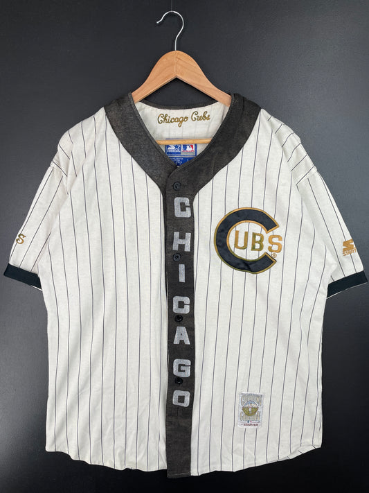 .90's STARTER x CHICAGO CUBS Size L Vintage MLB Baseball-Shirt / A8984