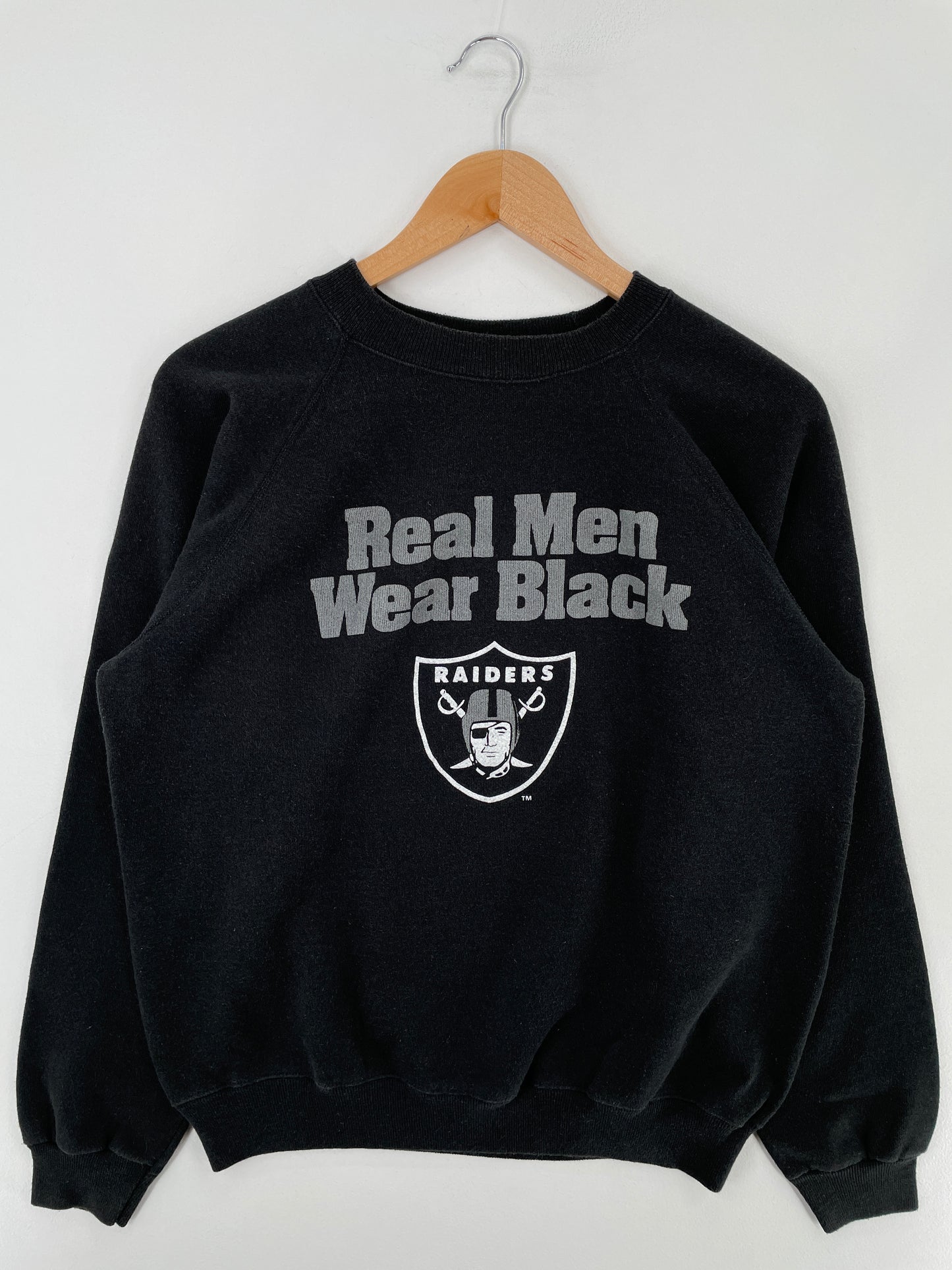 90's RAIDERS Made in USA Size L Vintage NFL Sweat-shirt / E2781S