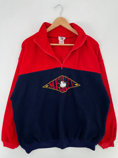 90's DISNEY MICKEY Size L Vintage Fleece / E4124S