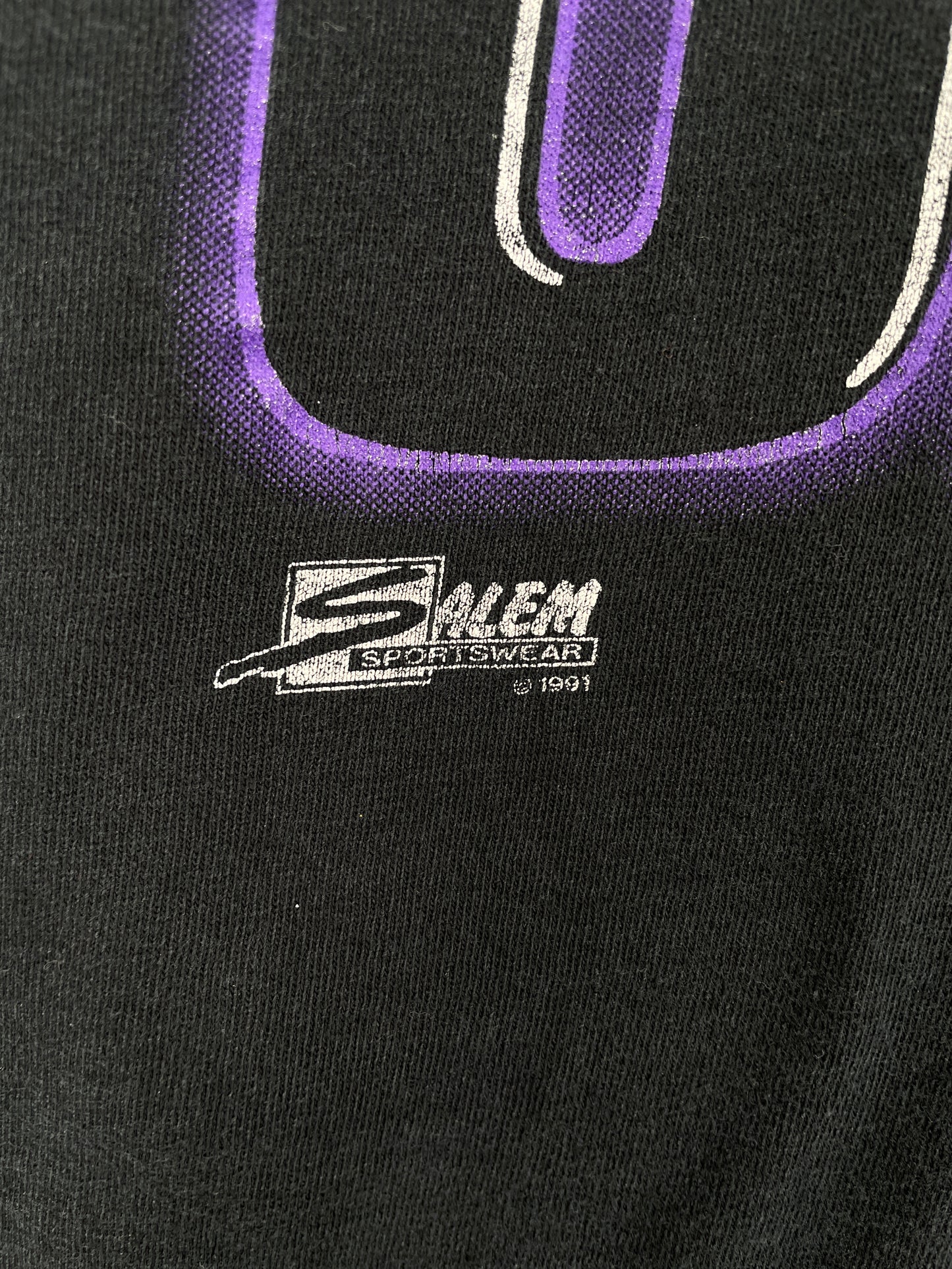 1991 SALEM x UTAH JAZZ Made in USA Size XL Vintage NBA T-Shirt / A4488