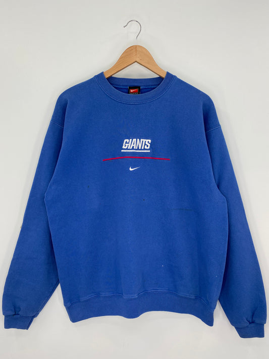 00' NIKE NEW YORK GIANTS Made in USA Size L NFL Sweat-Shirts/ K9829