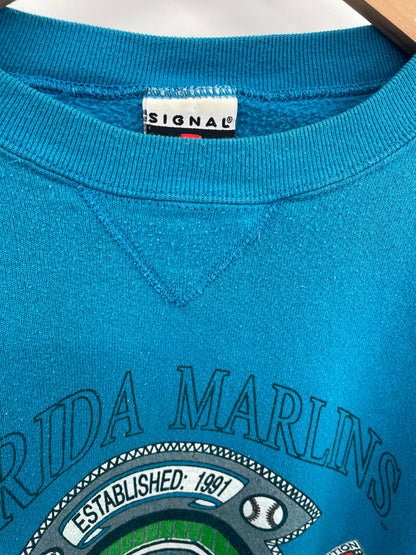 1992 FLORIDA MARLINS Made in USA Size XL Vintage MLB Sweat-Shirts/ K8768