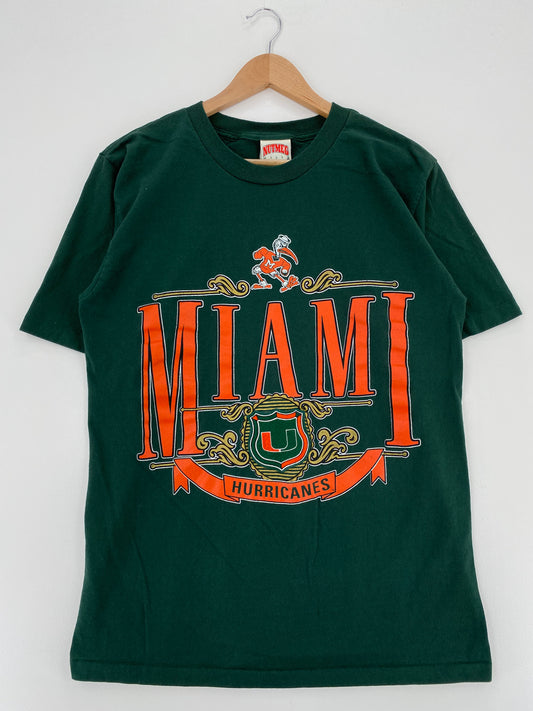 90’s MIAMI HURRICANES Made in USA Size L College T-Shirt / A3171
