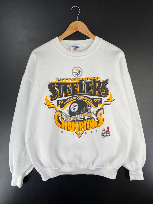 .1997 PITTSBURGH STEELERS Made in USA Size XL NFL Sweat-Shirt / E5223S