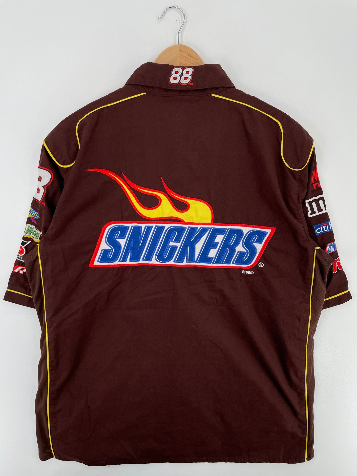 00' NASCAR x SNICKERS Size XL Vintage Racing Button down Shirt / A4110