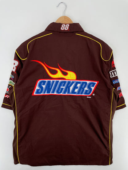 00' NASCAR x SNICKERS Size XL Vintage Racing Button down Shirt / A4110