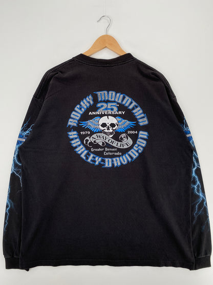 2004 HARLEY DAVIDSON Made in USA Size XXL Vintage Long Sleeve T-Shirts / A3975