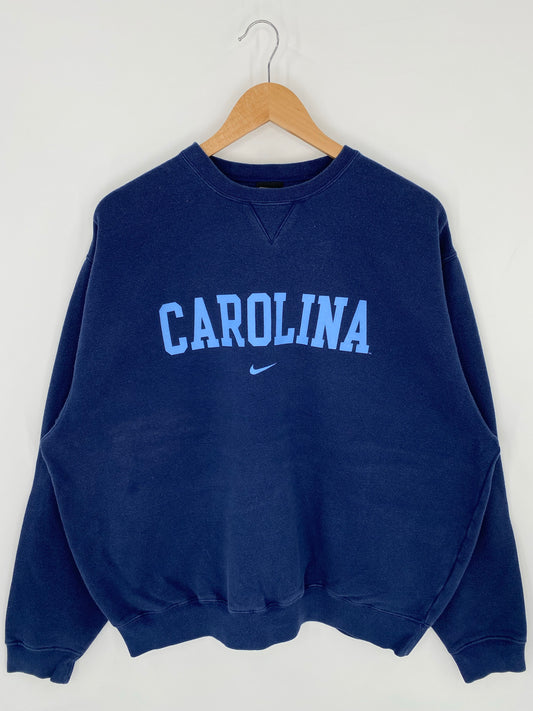 00' NIKE CAROLINA Size L Vintage Sweat-shirt / K8685