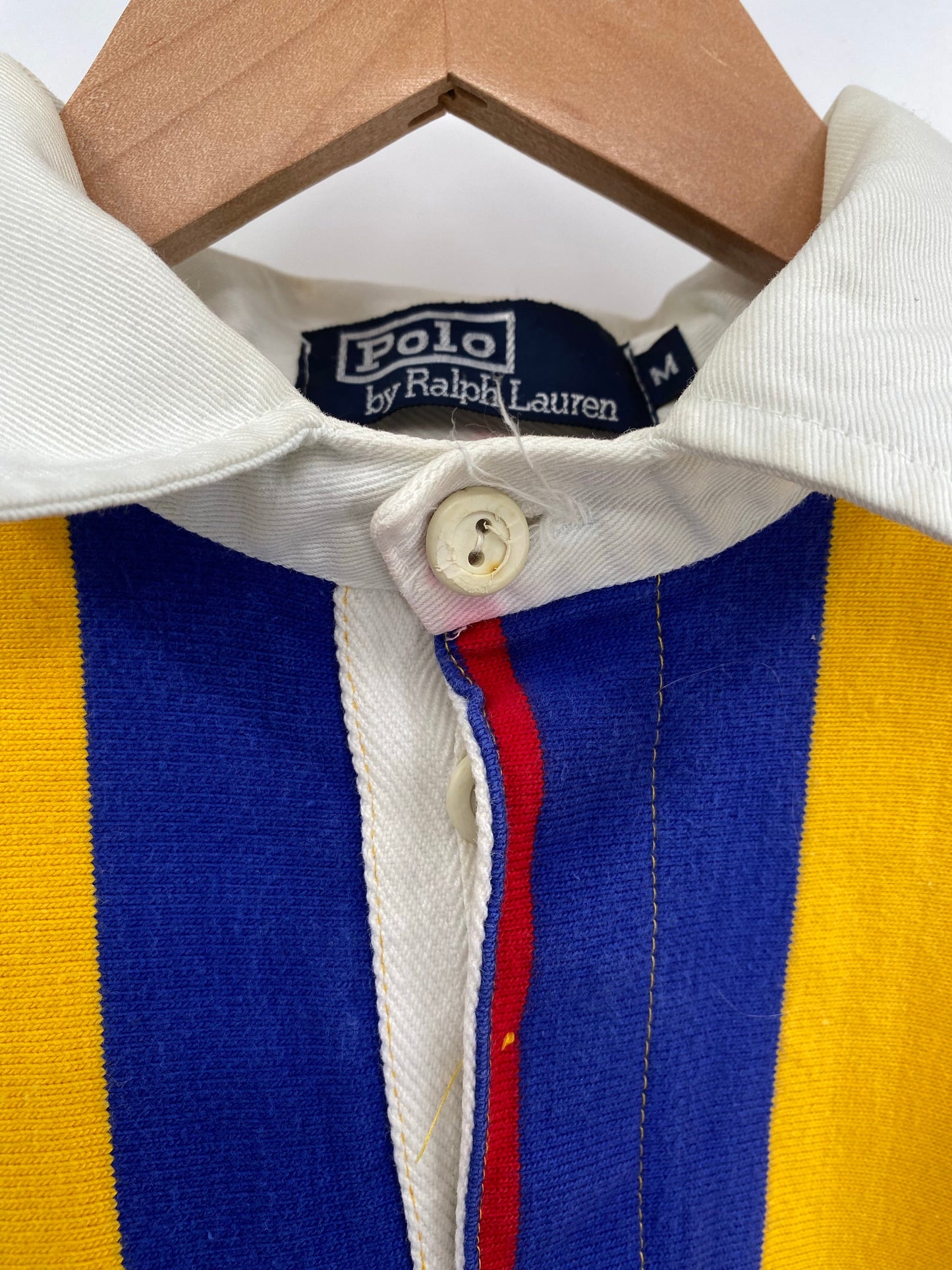 90's POLO RALPH LAUREN Size M Vintage Rugby-Shirt / E413