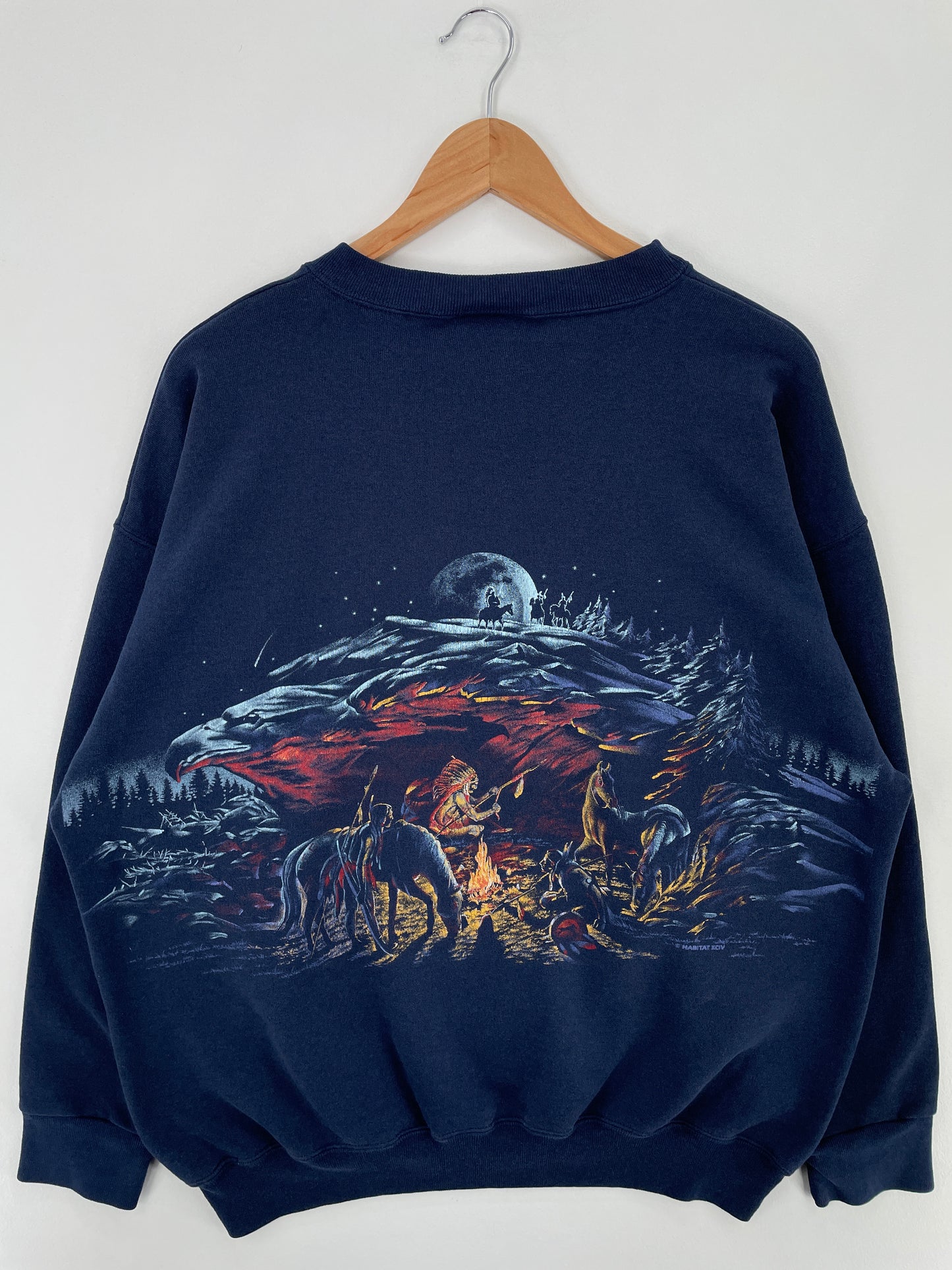 90's GLACIER PARK Made in USA Size XL Vintage Animal Sweat-Shirt / E226