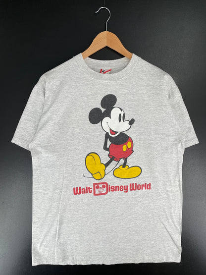 .90's DISNEY MICKEY Made in USA Size L Vintage T-shirt / E6775T