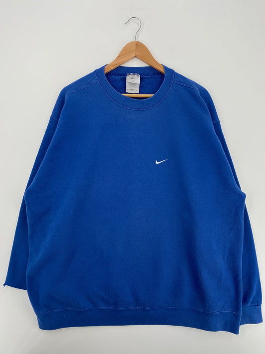 90’s NIKE MINI SWOOSH Made in USA Size XXL Vintage Damaged Sweat-shirt / E3782S
