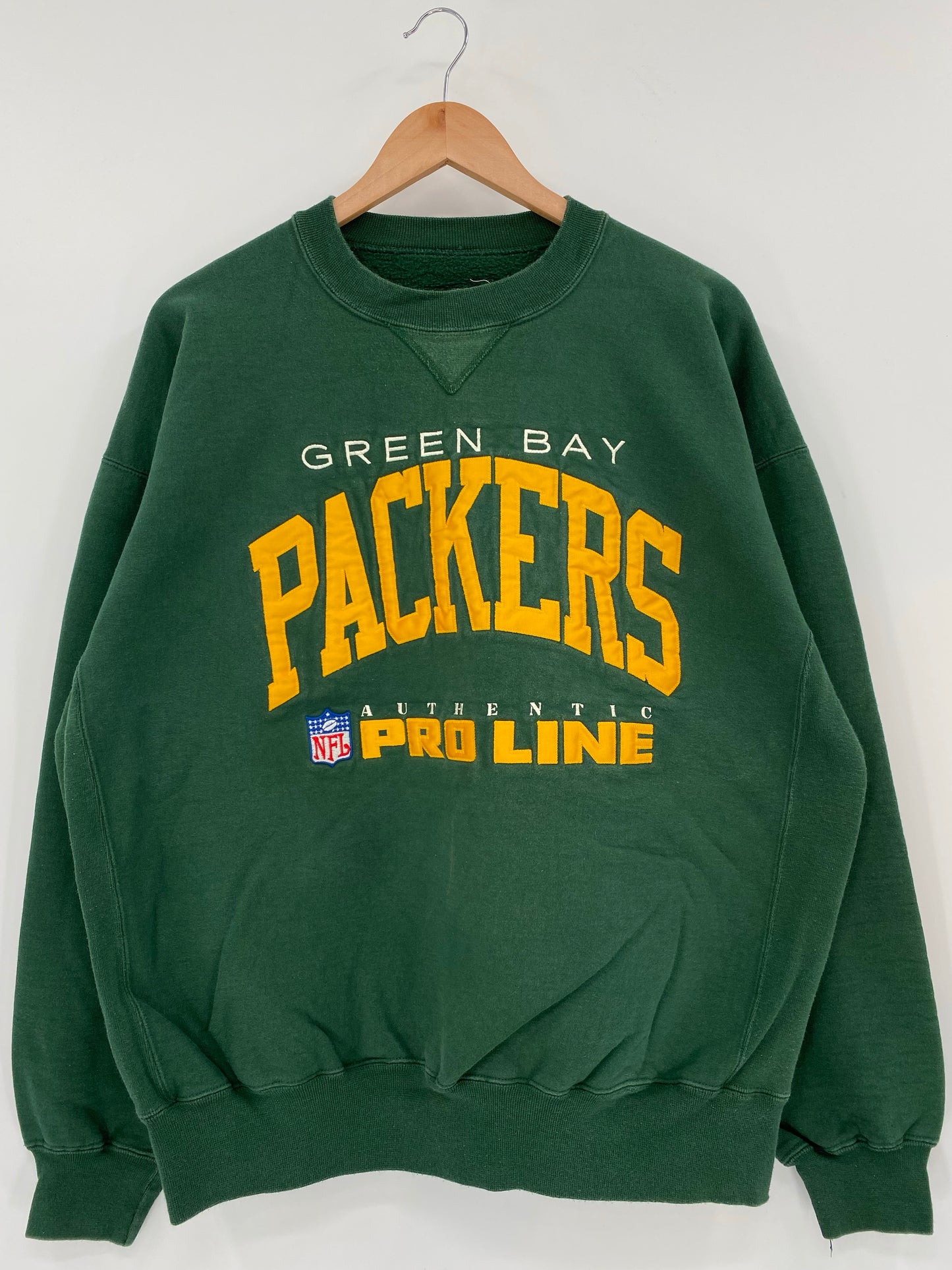 90's RUSSEL x GREEN BAY PACKERS Made in USA Size XL Vintage NFL Sweat-shirt / K6629